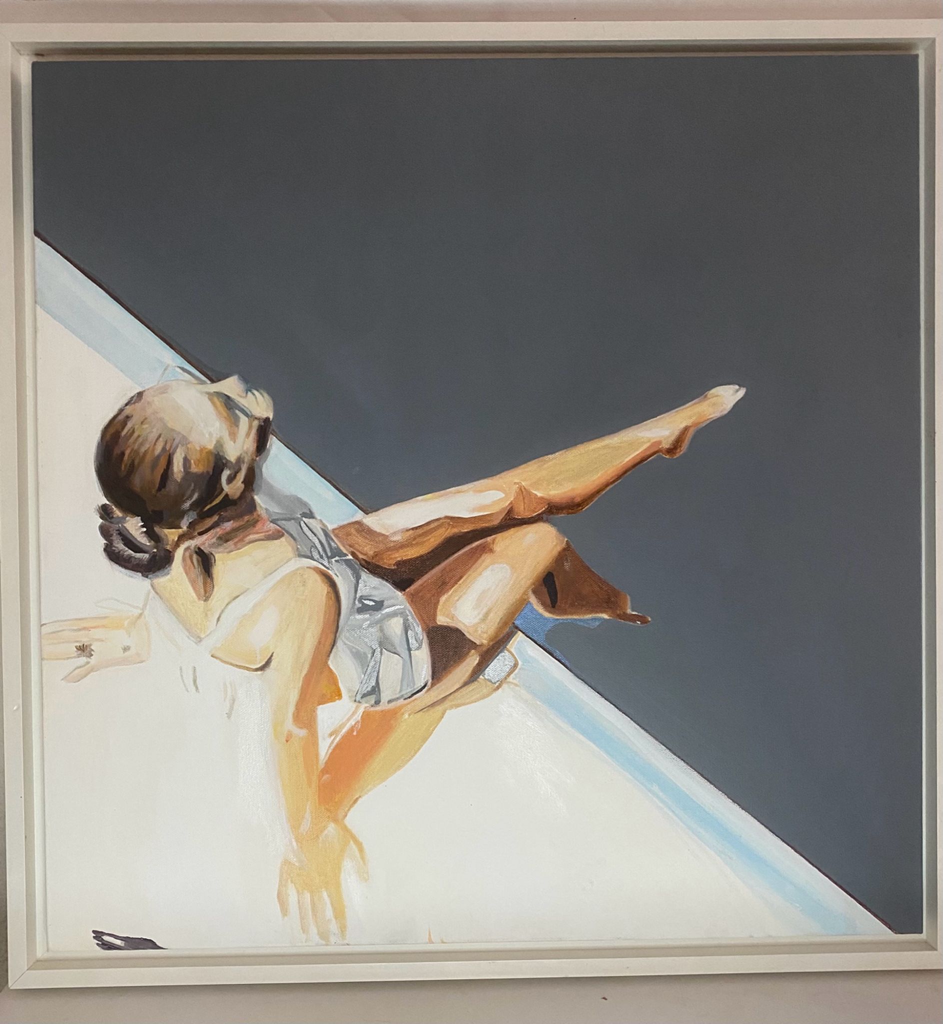 Peinture femme assise