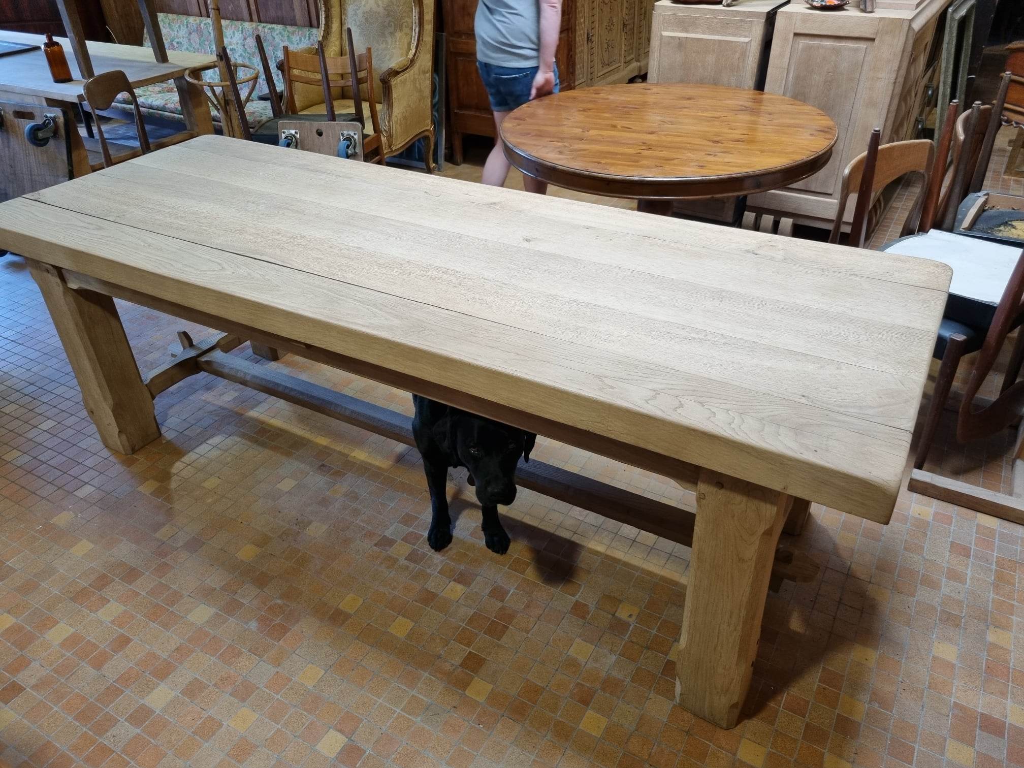 Brutalist oak table