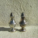 Salt and pepper in silver metal