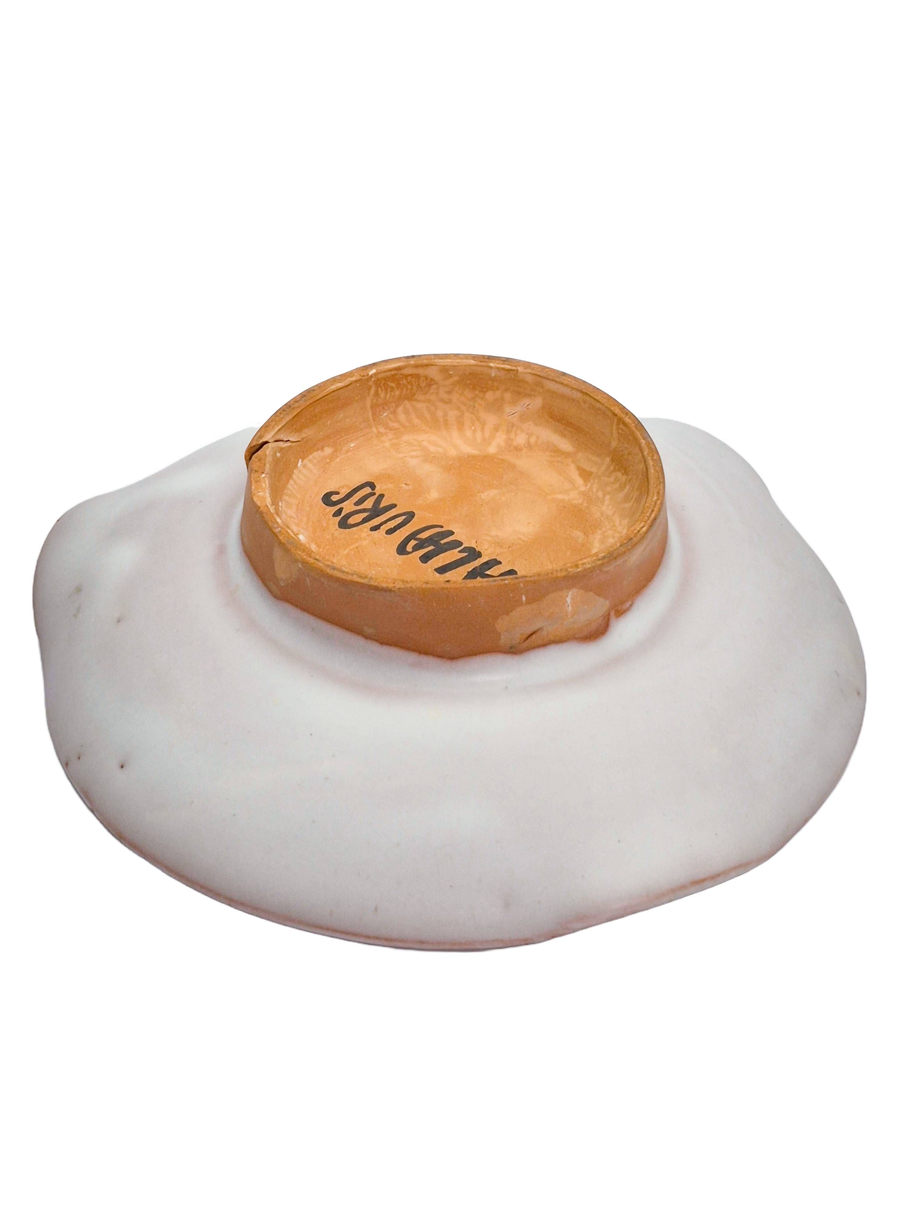 Vintage ceramic catchall dish from Vallauris, 1960s, floral.