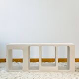 Concrete shelf - Length 100 cm - 4 niches - Mineral n°1