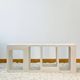Concrete shelf - Length 100 cm - 4 niches - Mineral n°1