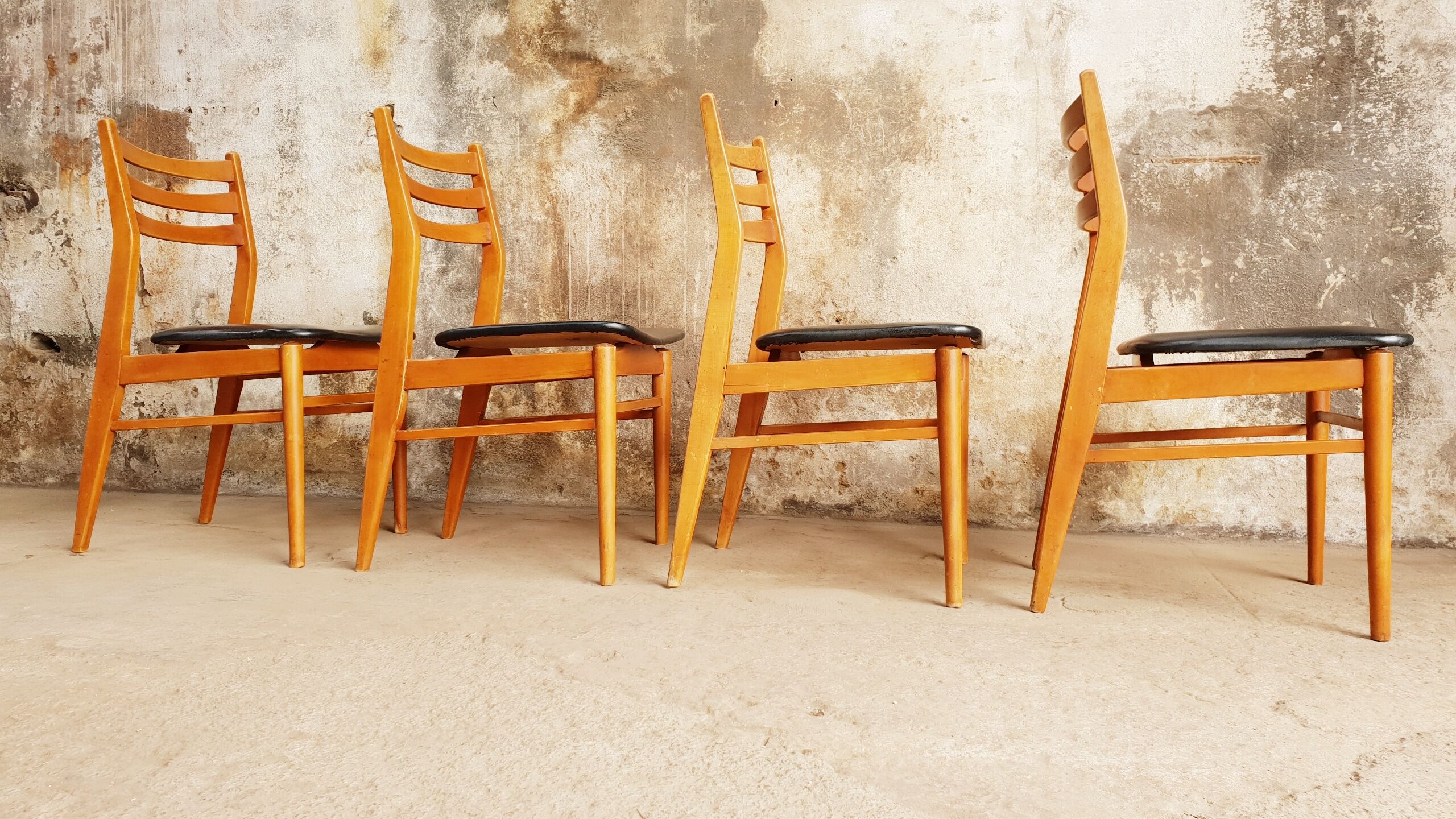 Set de 4 chaises scandinave vintage