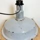 Large industrial midcentury grey enamel factory lamp, 1950s