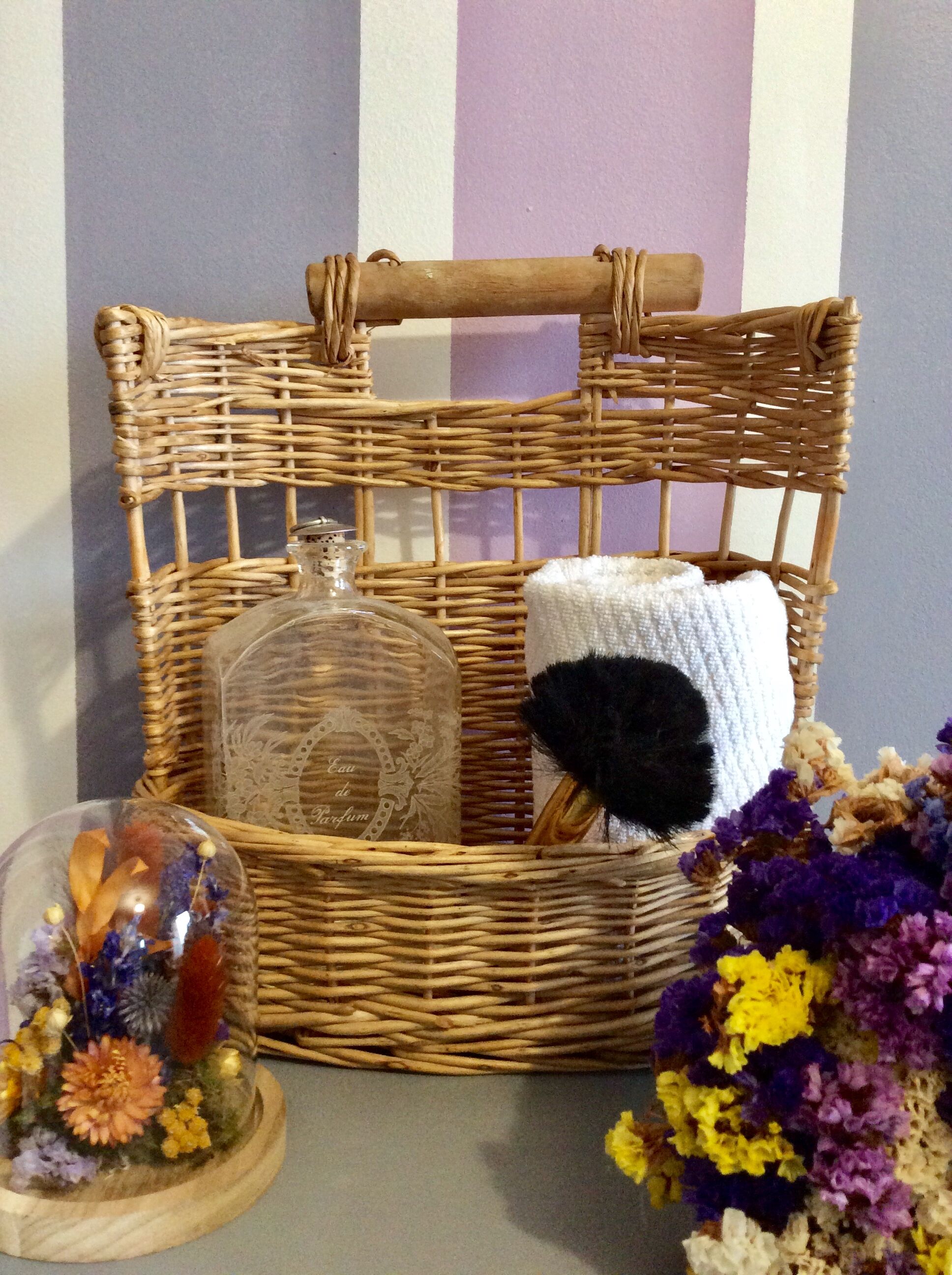 Vintage bakery pan shelf