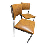 Pair of seventies chrome chairs