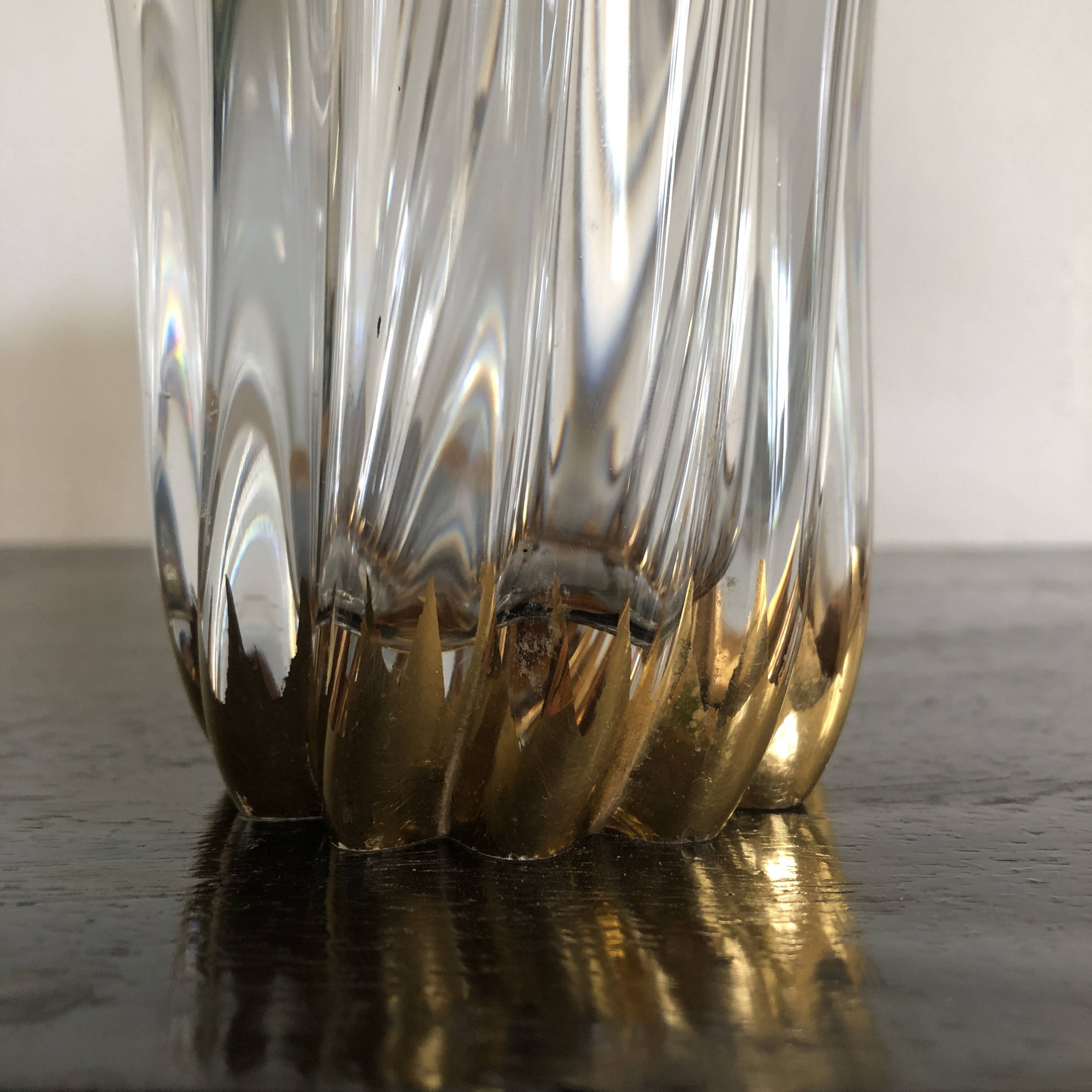 Art deco crystal vase