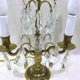 Girandole in bronze and crystal