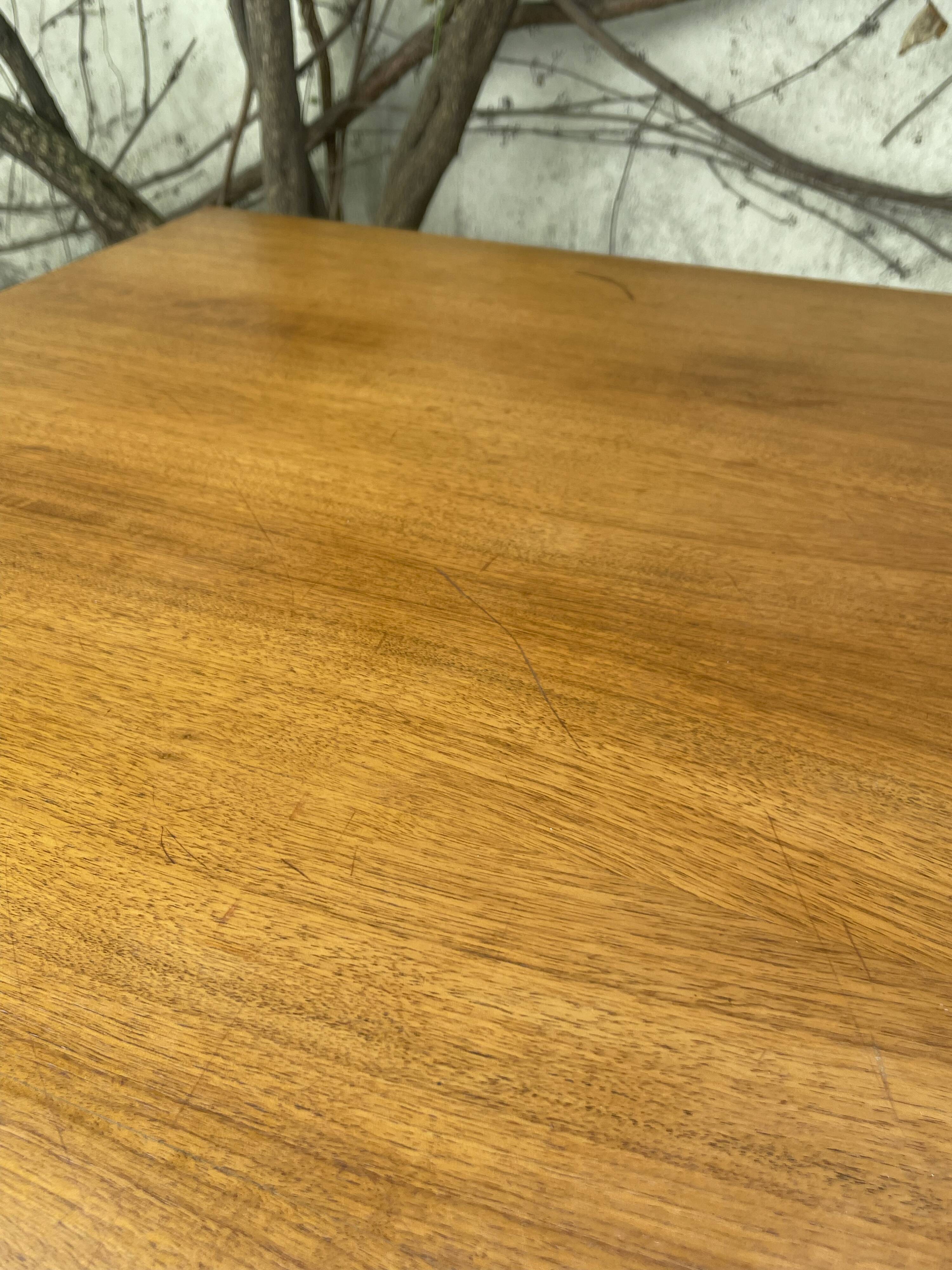 Coffee table in chrome and teak, 1960