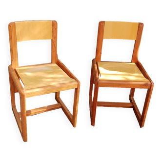 Chaises bois André Sornay disigner (1950)