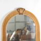 Pair of rattan and copper mirrors