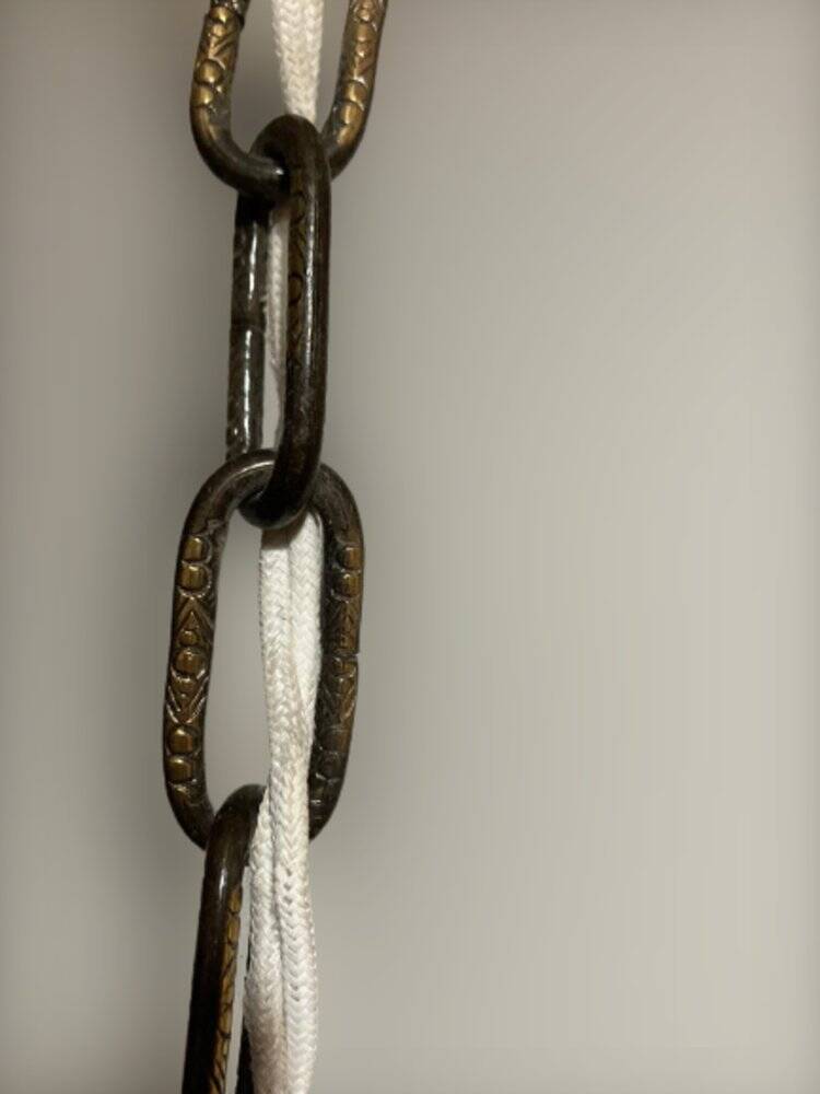 Louis XVI style wooden chandelier, 1890s