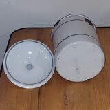 Enamelled sheet metal pot - old