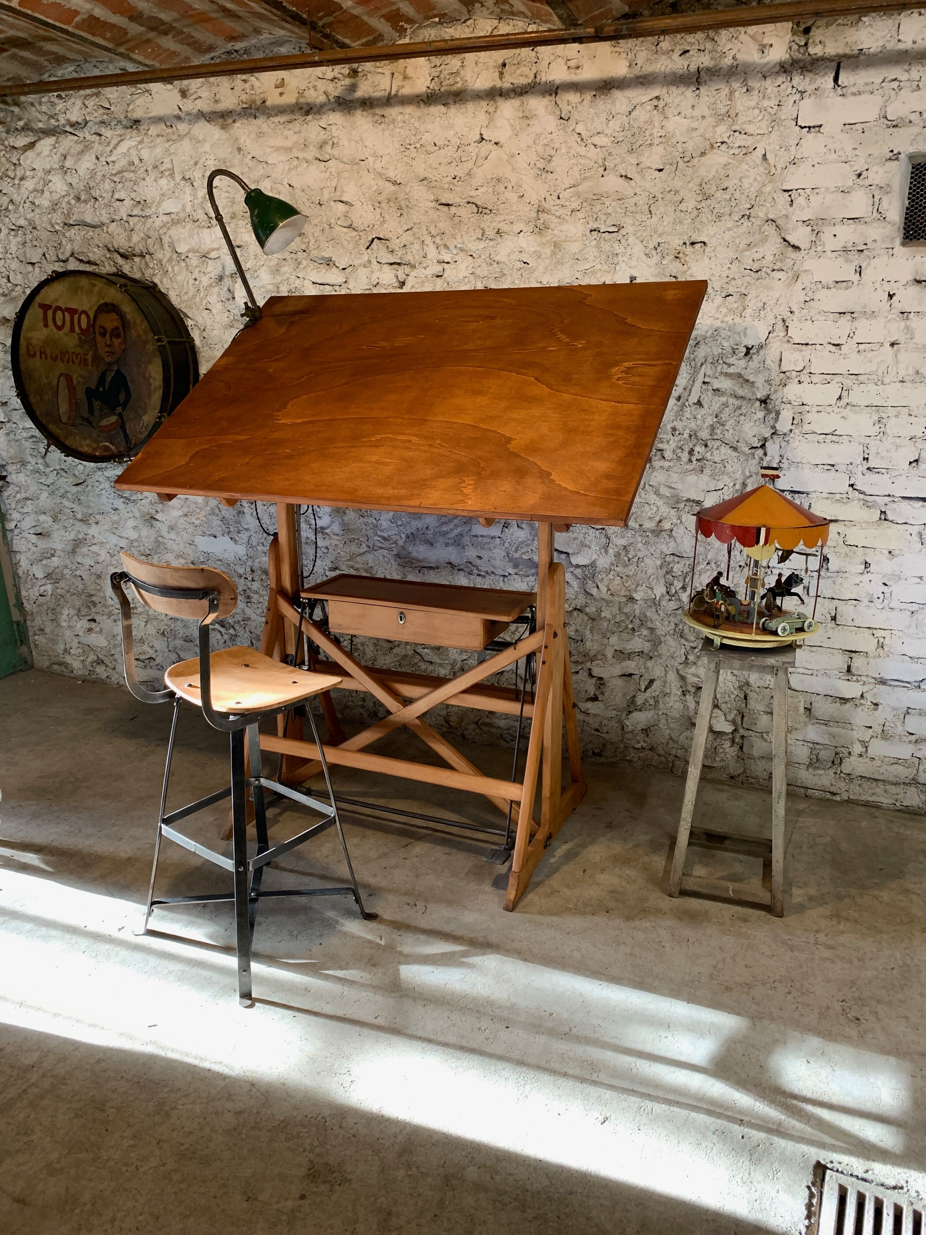 Drawing table of italian architect Sacchi circa 1930