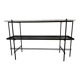 GUBI Console en marbre noir et blanc