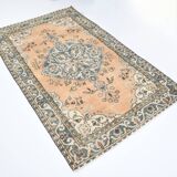 4x6 Dark Teal Green Oriental Vintage Area Rug, 120x194Cm