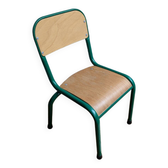 Vintage green school chair