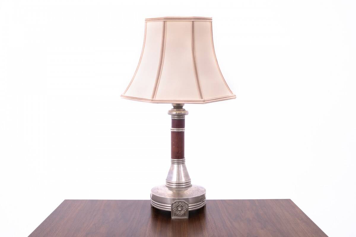 Table lamp with lampshade, Western Europe, 1950s.