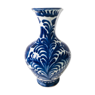 Ceramic blue vase
