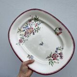 Strasbourg ironstone serving dish with Sarreguemines flowers