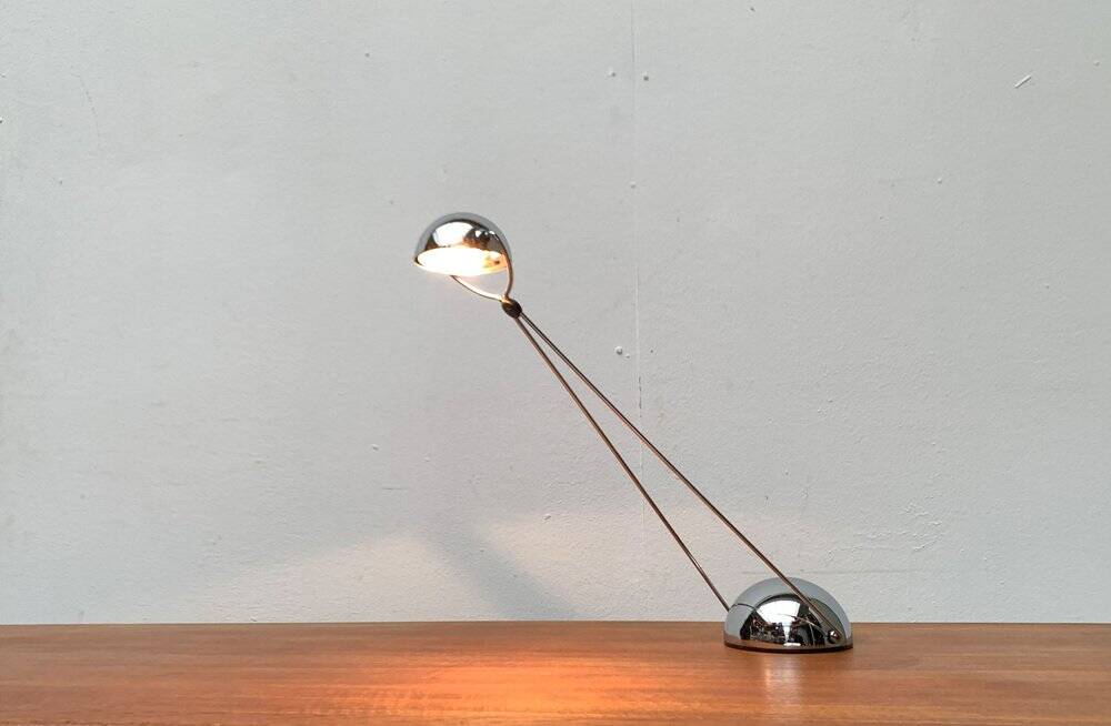 Lampe de table Meridiana Postmoderne italienne vintage en chrome par Paolo Francesco Piva pour Stefano Cevoli, années 1980