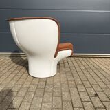 Joe Colombo Elda chair Longhi, Cognac leather in new condition!