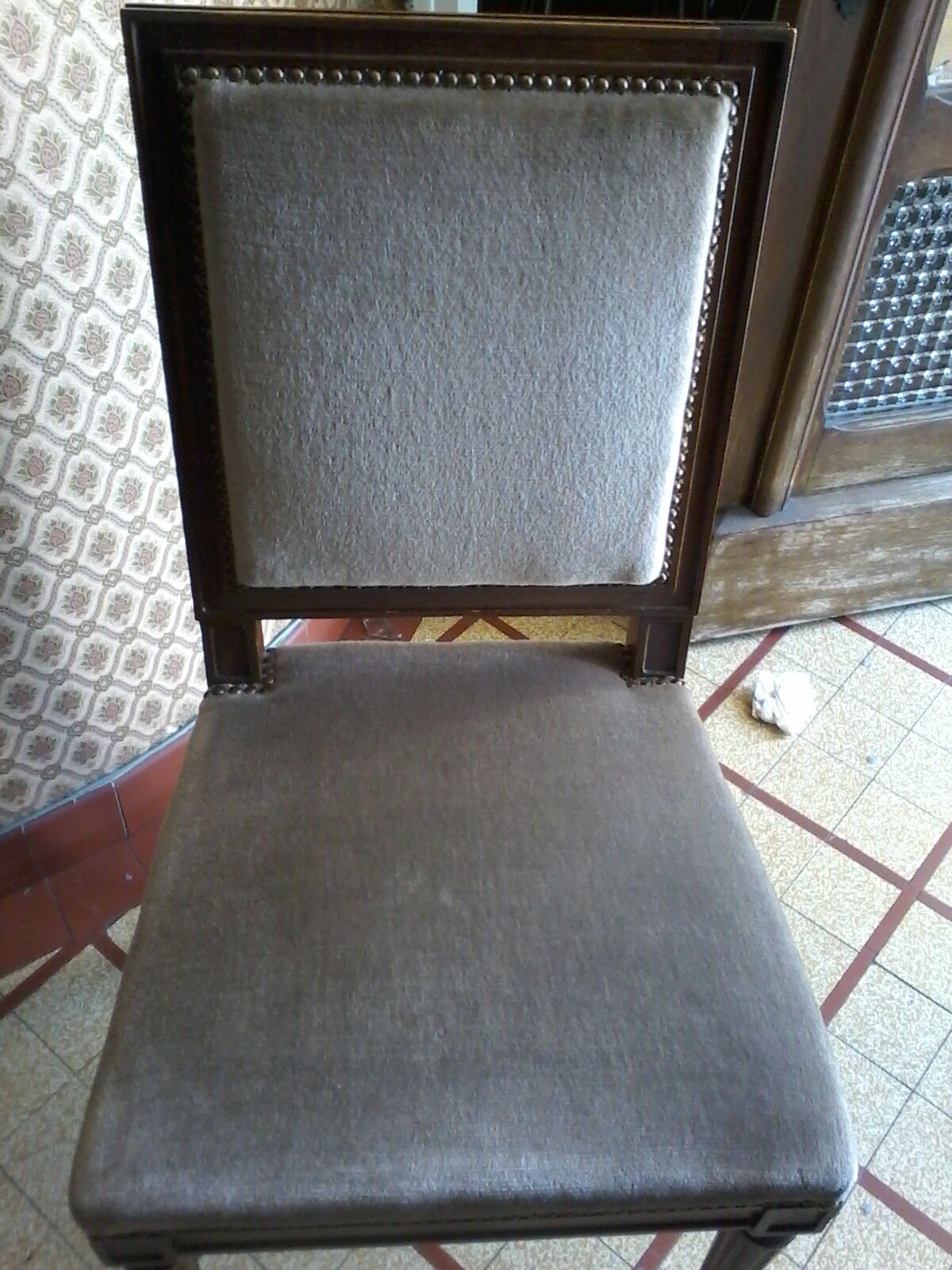 Velvet chairs from the years 1950