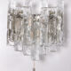 Crystal ice glass wall lamp design by J. T. Kalmar 1960