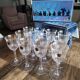 Lot de 12 verres à vin blanc vintage en cristal italien modèle Capri avec boites d'origine