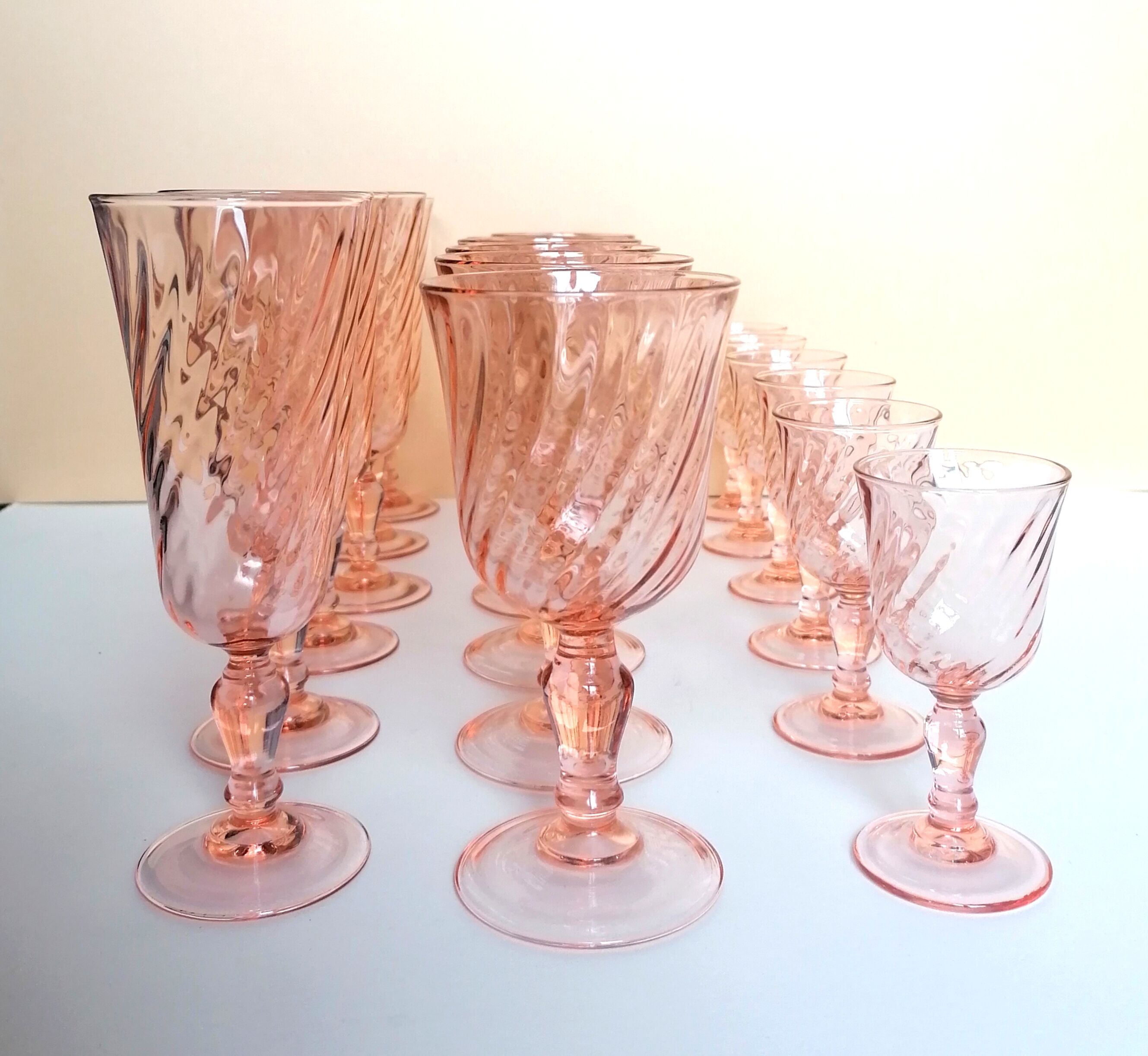 18 rosaline pink foot glasses