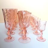 18 rosaline pink foot glasses