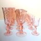 18 verres à pied rose rosaline