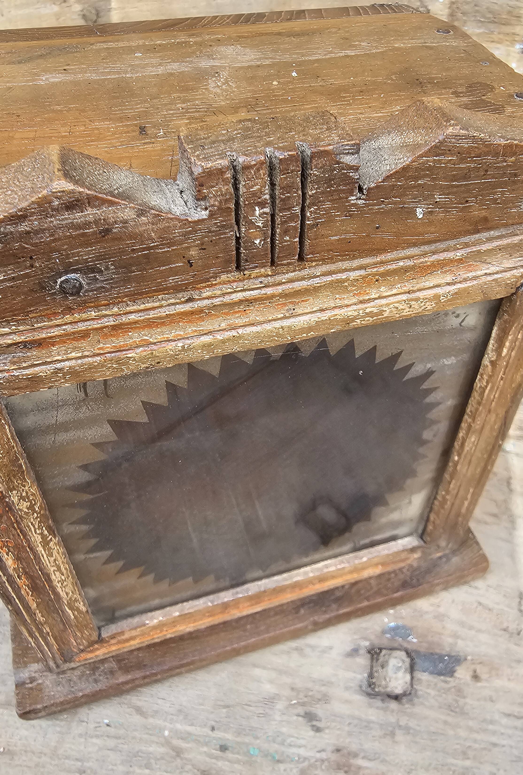Art Deco teak wall display case