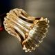 Vintage tulip wall light in thick amber glass