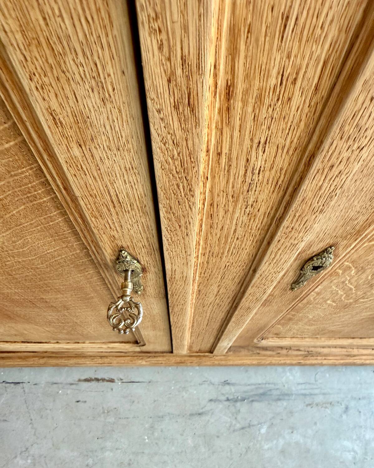 Large antique high oak sideboard