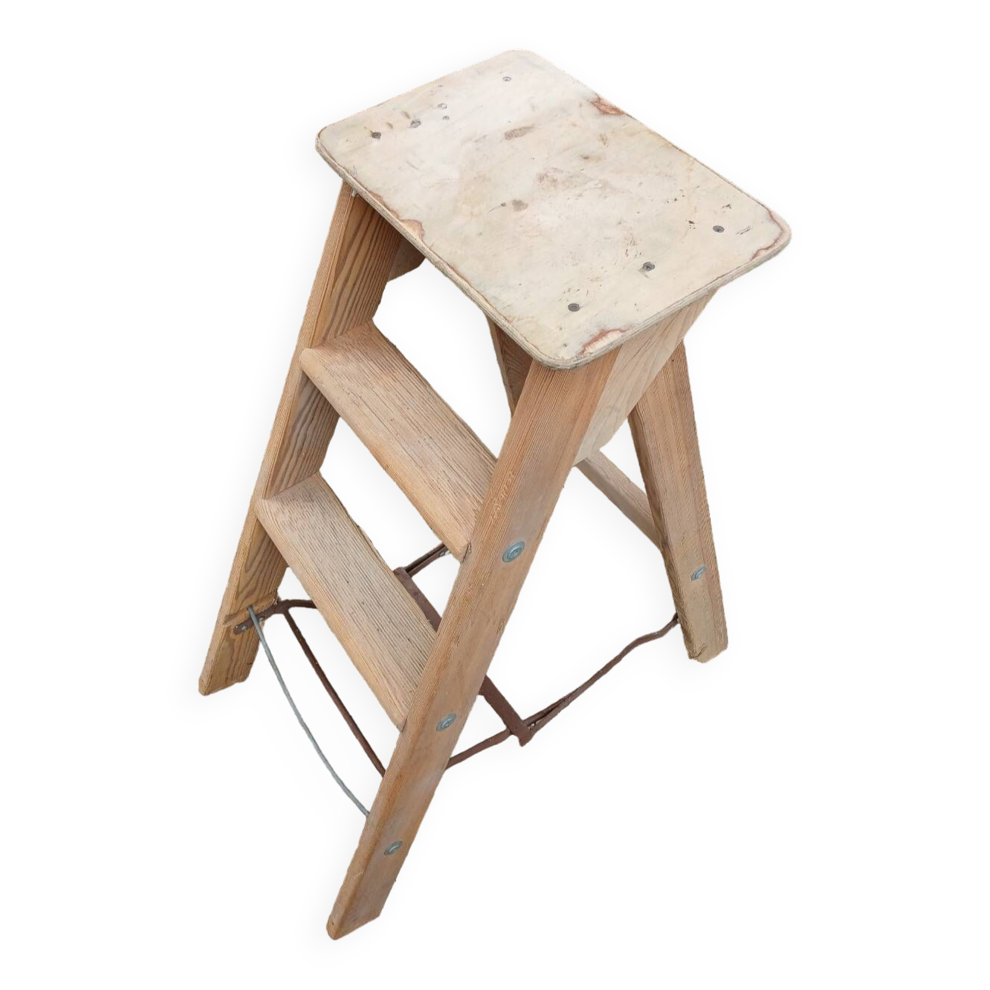 Antique wooden stepladder