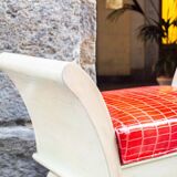 Sgabelli Art Deco in wood, ottone and pelle, Italia, anni '30, set of 2