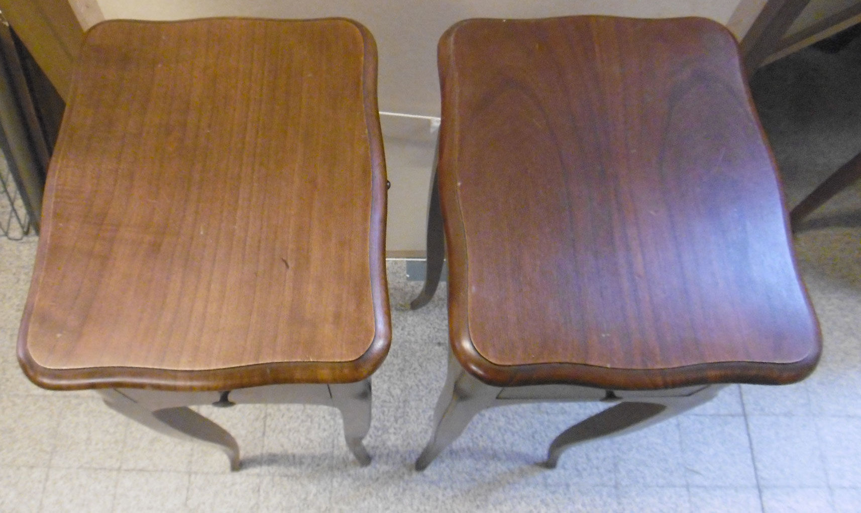 Pair of Louis XV style bedsides in cherry