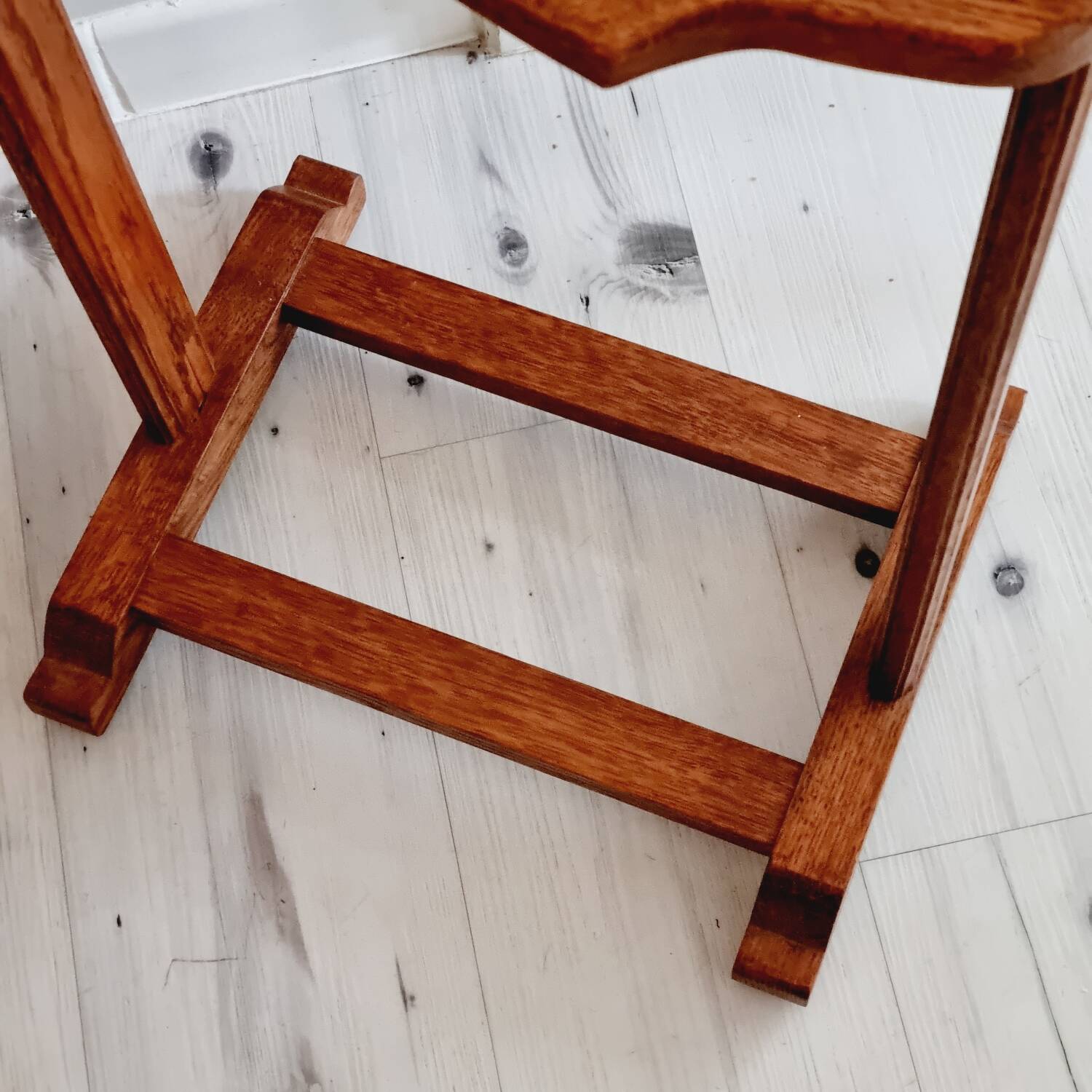 Old rustic wood towel rack heart