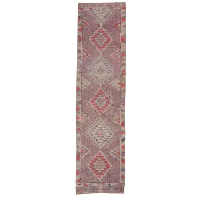 Turkish Hand-Knotted Runner 80x314