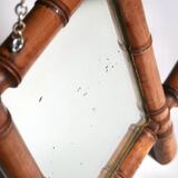 Small mirror with turned wooden frame, 1930s