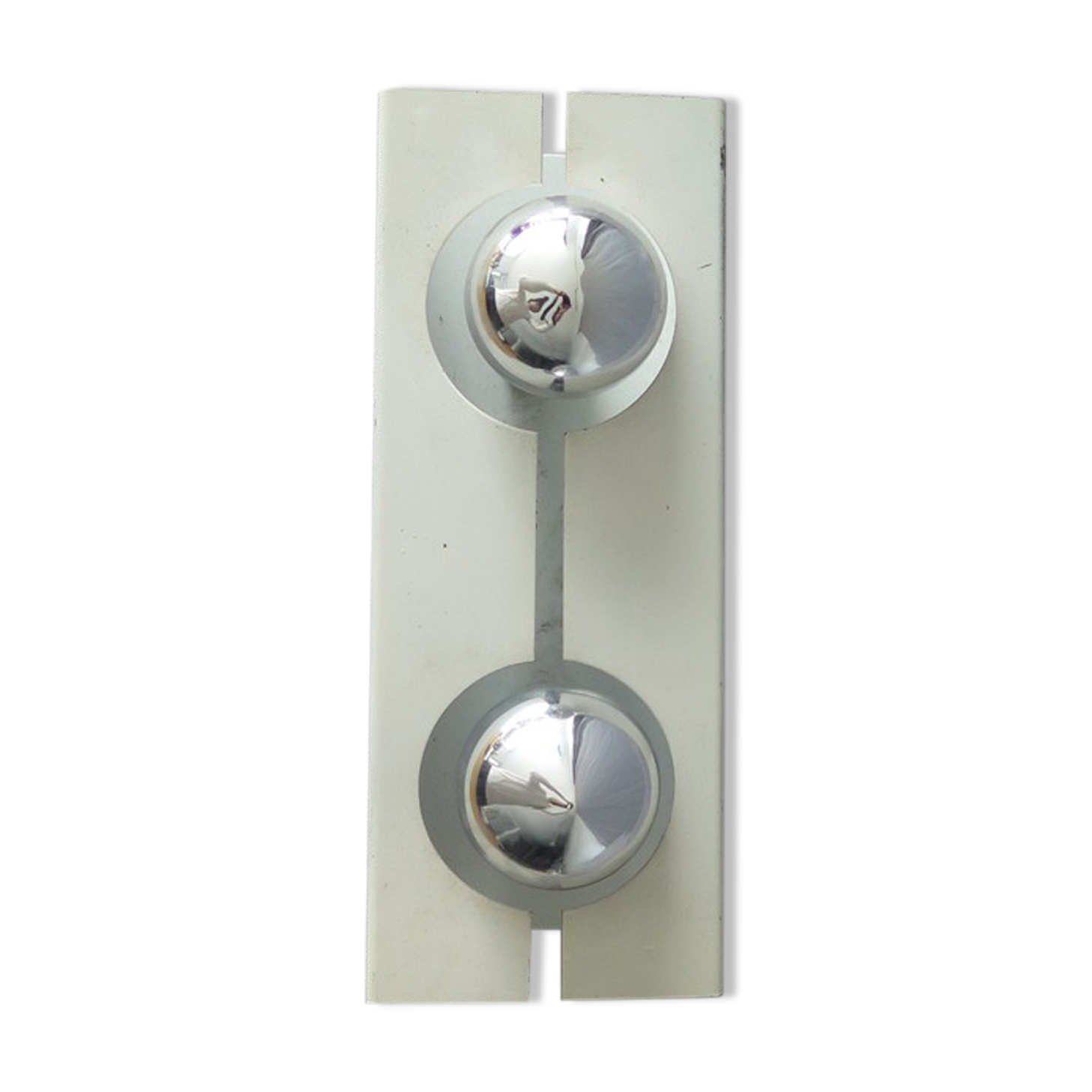 White metal wall lamp, 1970s