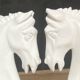 Pair of horse head bookends natural stone