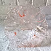 Pretty trumpet vase, in blown pink glass