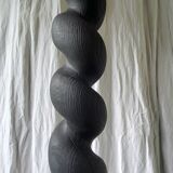 Burnt wood floor lamp