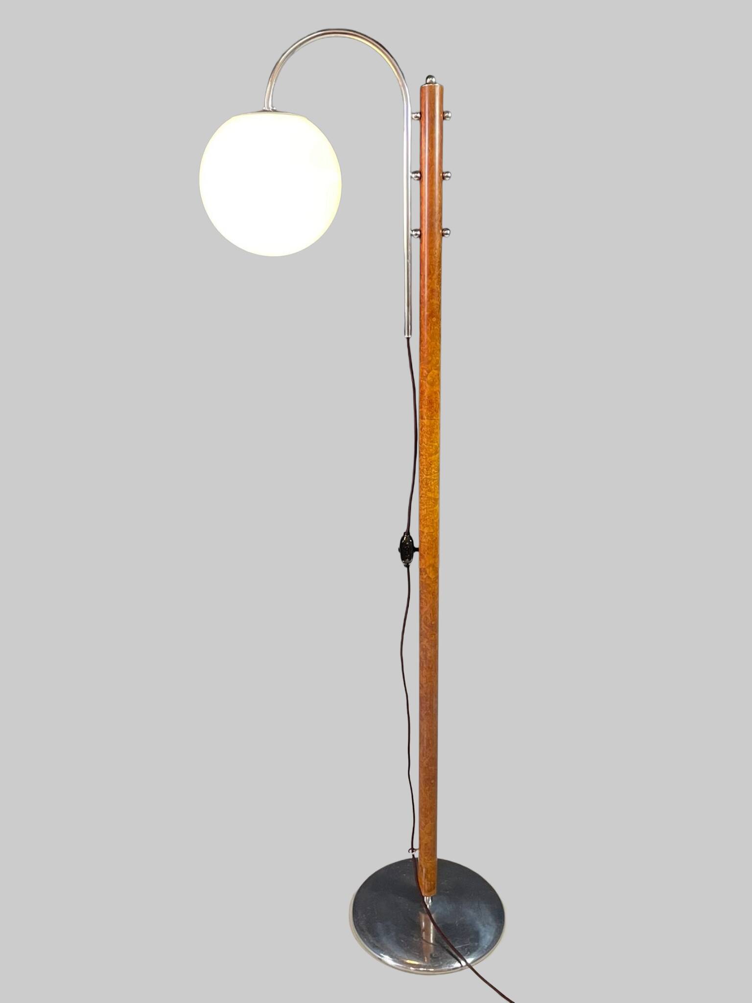 Halabala floor lamp, Czechoslovakia, 1930s – fully functional