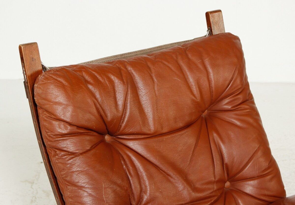 Vintage Norwegian mid-century leather Siesta chairs by Ingmar Relling