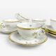 6 cups and saucers sfp foëcy émaux de limoges