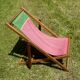 Chilean fabric deckchair for children Rostaing vintage 1980