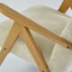 Fauteuil kompas velours côtelé crème